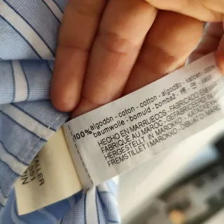 Camisa Rayas Azul y Blanco