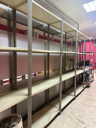 Estantería metálica modular beige/gris