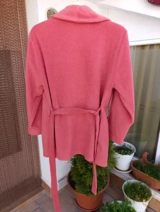 Bata coralina mujer XL bordado flores