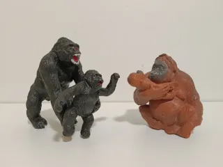 Lote figuras monos gorila orangután