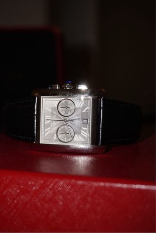 Cartier Tank MC Chronograph Negro/Plata. Ref: 3666