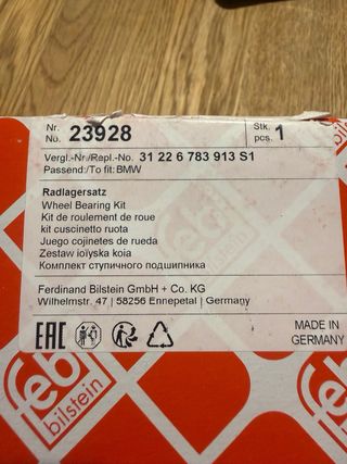 VENDO COJINETE. KIT DE RODAMIENTO RUEDA BMW