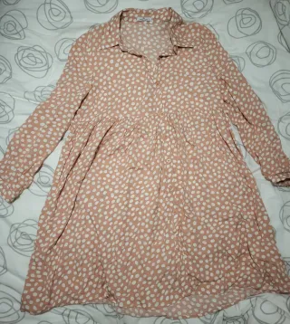 Vestido Tiramisú rosa y blanco