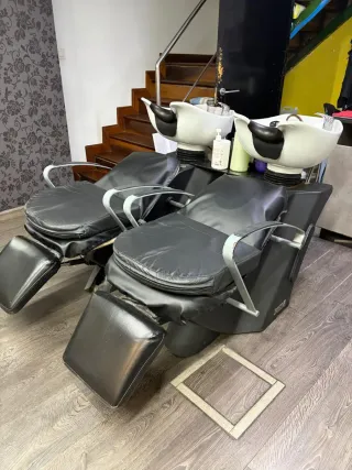 2 Lavacabezas y 5 Sillas Peluquería