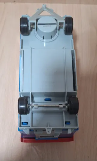 Playmobil vagón de tren azul y rojo