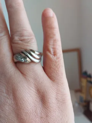 Lote 4 Anillos y 2 par Pendientes Plata 925.