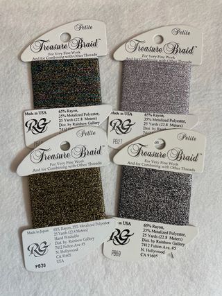 Lote 7…Hilos metalizados Rainbow Gallery.