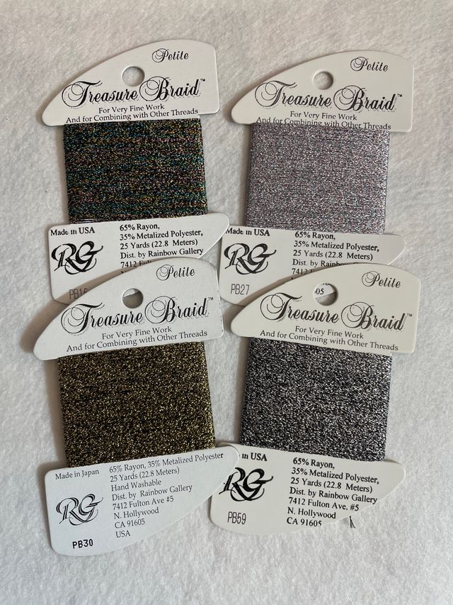 Lote 7…Hilos metalizados Rainbow Gallery.