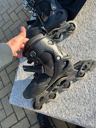 Patines Línea Talla 43 Oxelo + Protecciones, Bolsa