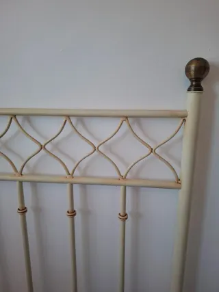 Cabecero cama 90cm y mesita noche de hierro