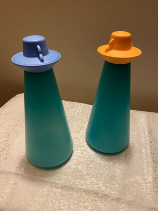Set 2 Contenitori Olio Aceto Vintage Tupperware
