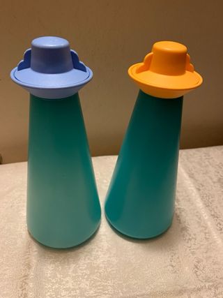 Set 2 Contenitori Olio Aceto Vintage Tupperware