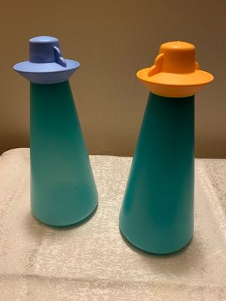 Set 2 Contenitori Olio Aceto Vintage Tupperware