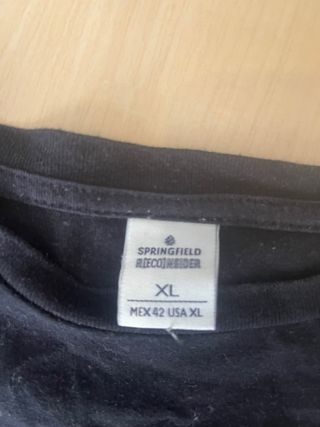 Camiseta Springfield Negra Talla XL