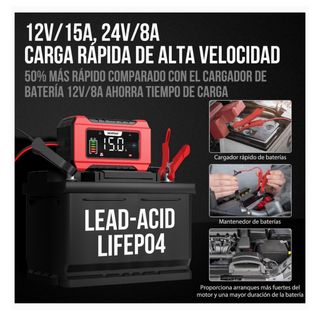 Cargador Batería Coche NEXPEAK NC215 15A