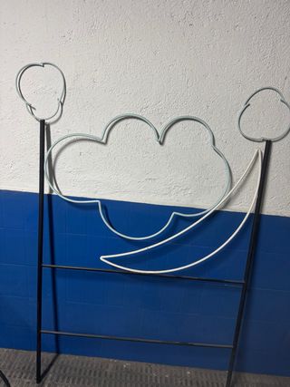 Cabecero forja 90 cm nube y luna