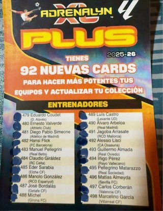 Cromos Adrenalyn 25-26 XL