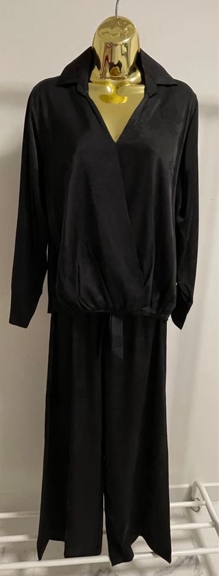 Conjunto cetim preto