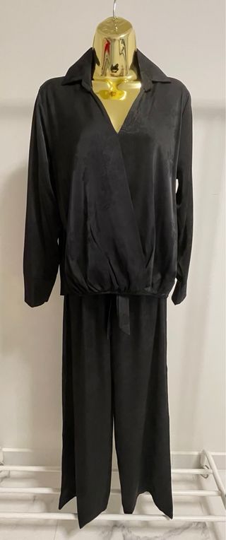 Conjunto cetim preto