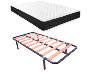 Cama 90 con somier metálico y madera