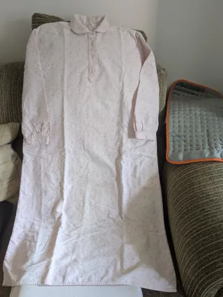Camisón vintage franela hecho a mano