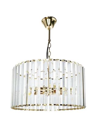 Lámpara Colgante Cristal y Oro