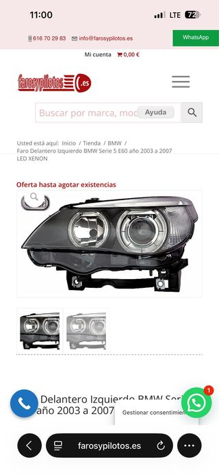 Faros BMW Serie 5 E60