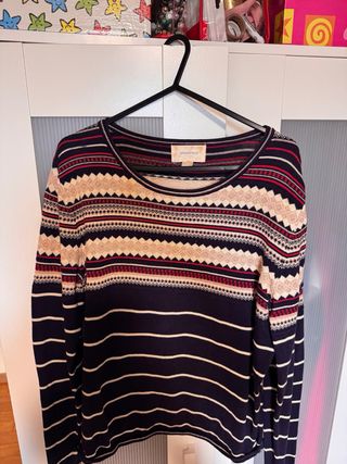 Jersey Springfield azul y beige con dibujos