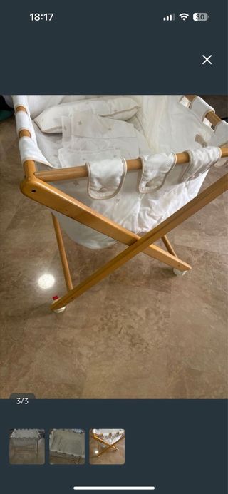 Minicuna bebé con fundas