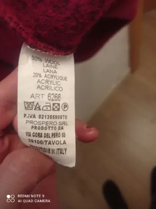 Poncho fucsia lana Italia Talla Única