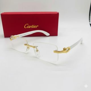 Gafas Cartier Montura Blanca y Dorada