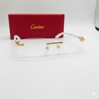 Gafas Cartier Montura Blanca y Dorada