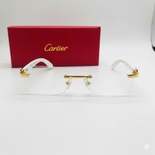 Gafas Cartier Montura Blanca y Dorada