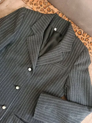 Giacca donna antracite gessata