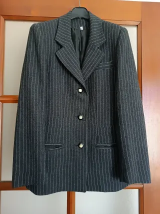 Giacca donna antracite gessata