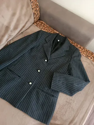 Giacca donna antracite gessata