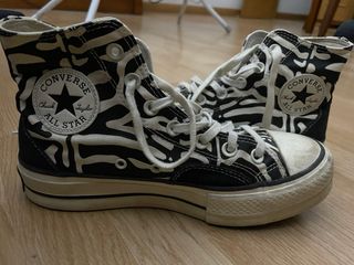 Converse bota plataforma estampado cebra