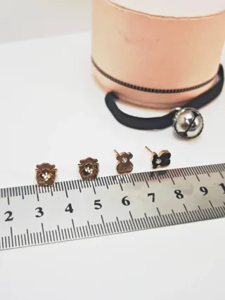 Pendientes Tous Oso Dorado Rosado Original