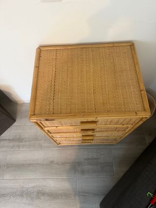 Cómoda de mimbre 5 cajones