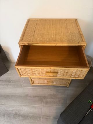 Cómoda de mimbre 5 cajones