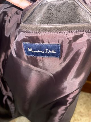 Chaqueta de Piel Marrón Oscuro