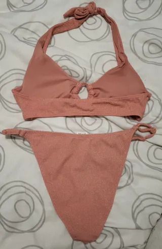 Bikini rosa con purpurina