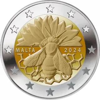 MONEDA CONMEMORATIVA 2€ MALTA 2024. ABEJA