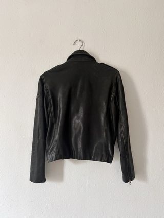 Topshop – Chaqueta Biker de piel