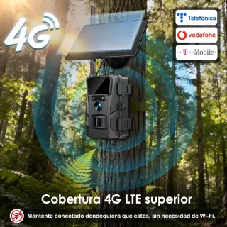 Cámara WOLFANG 4G LTE con Panel Solar