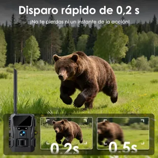 Cámara WOLFANG 4G LTE con Panel Solar