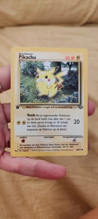 Carta Pokémon Pikachu Base Set 1ª Edición