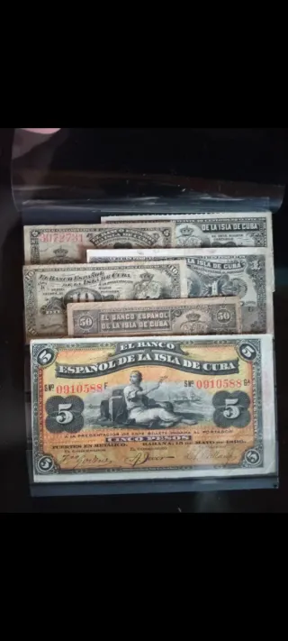 Billetes El Banco Español de la Isla de Cuba