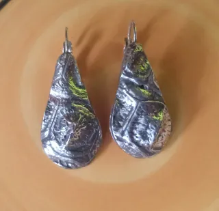 Pendientes lágrima plateados