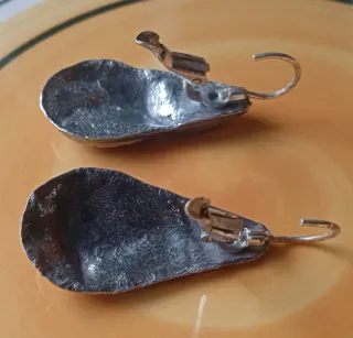 Pendientes lágrima plateados